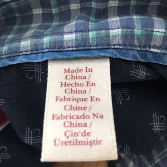 EUC Orig Penguin Rogue Skinny Fit short sleeve check blue/white/light green - Picture 8 of 9
